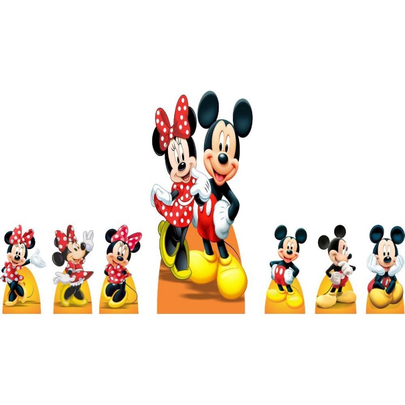 Kit Display de Chão e Mesa - MICKEY E MINNIE - 7 Peças (Aluguel)