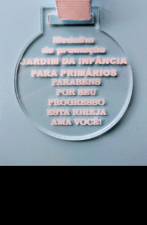 Medalha de promoção Jardim para Primários em Acrílico