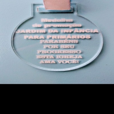 Medalha de promoção Jardim para Primários em Acrílico