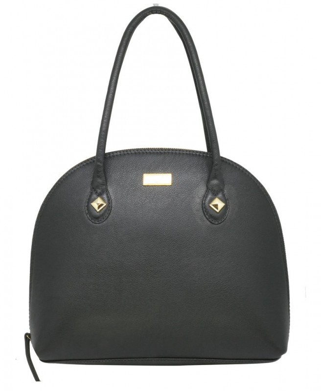 Bolsa Meia Lua em Couro legítimo  PRETO