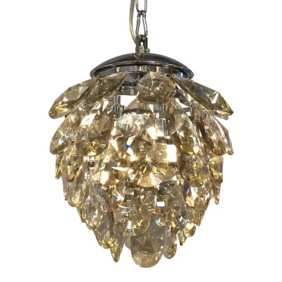 Pendente em Aço com Cristal Âmbar