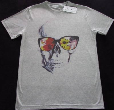 Camiseta Quenep Cinza Estampa Caveira