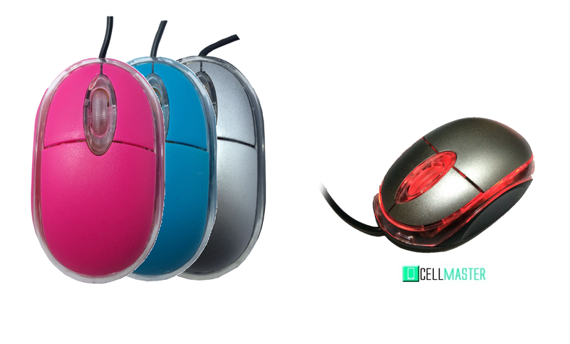 MOUSE COLORIDO COM ILUMINAÇÃO DE LED P/ USB XC-001