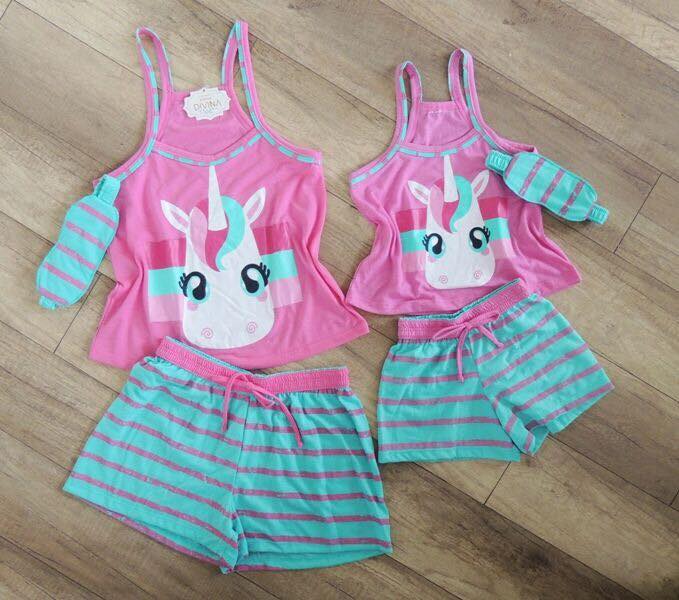 Pijama Unicórnio com Venda Adulto