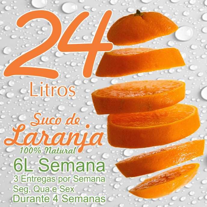 24 LITROS DE SUCO DE LARANJA