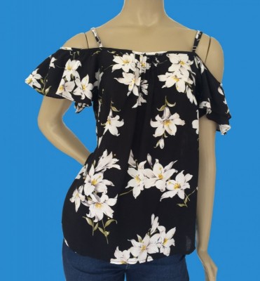Blusa de Alça Ciganinha com Estampa Floral