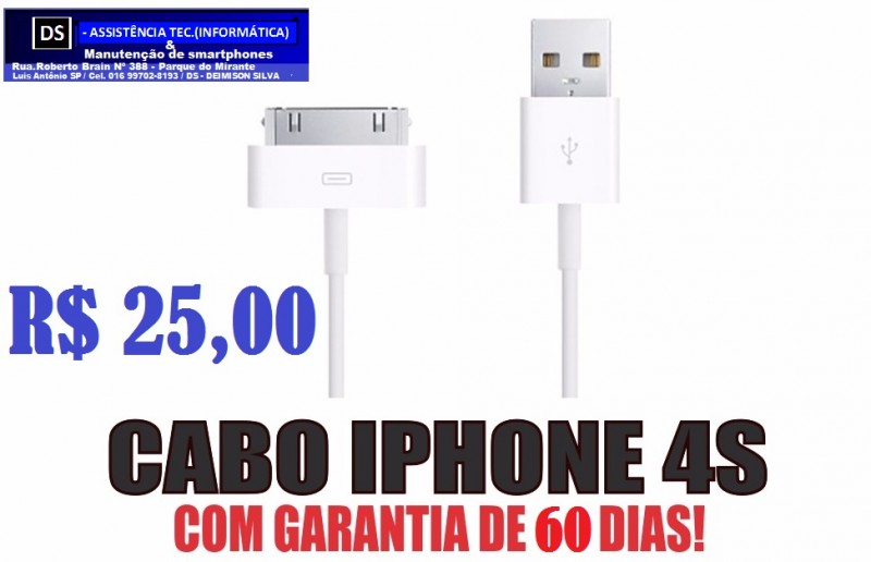 Cabo USB Iphone 4s