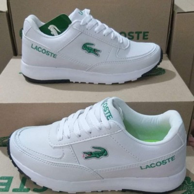 Tênis Branco e Verde da Lacoste