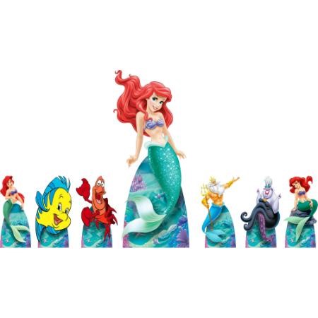 Kit Display de Chão e Mesa - PEQUENA SEREIA ARIEL - 7 Peças (Aluguel)