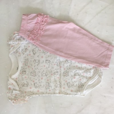 Conjunto Body e Calça - Tam 9 a 12M
