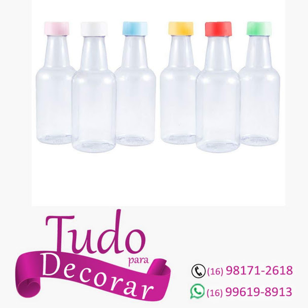 Garrafinhas plásticas 50 ml kit 10un.