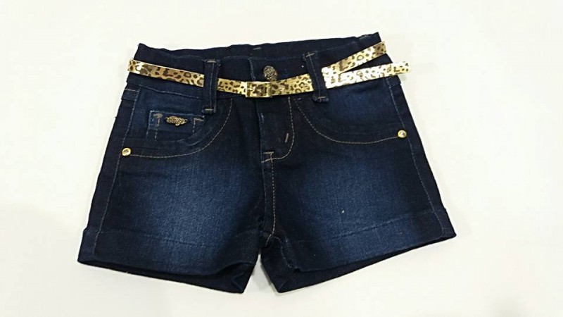 SHORTS JEANS C/CINTO TIGRADO COD 65105