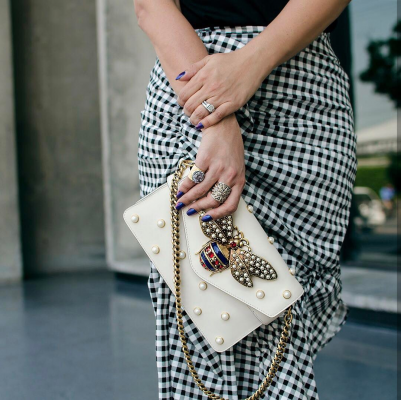 GC Bolsa e Clut Margaret 25cm Branca