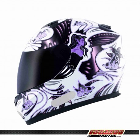 Capacete MT Helmets Blade Butterfly NEW - White  Pink FM