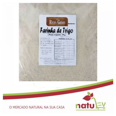 Farinha de trigo integral fina 1kg
