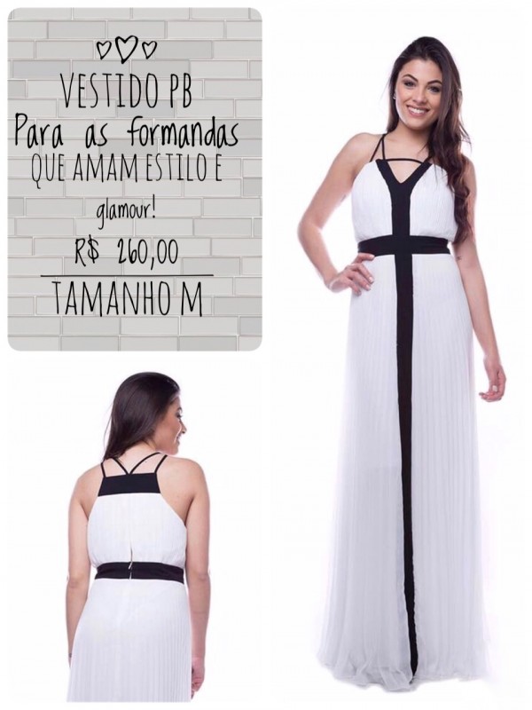 Vestido Preto Branco