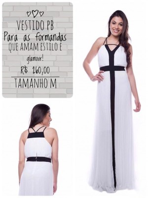 Vestido Preto Branco