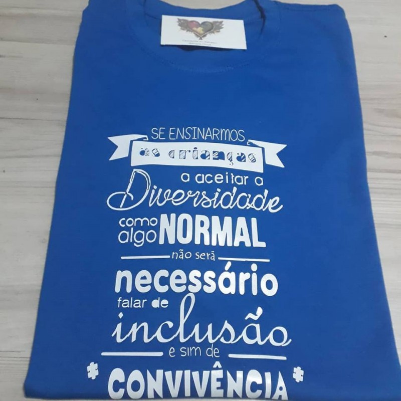 Camiseta Inclusão/ Aceitar a diversidade