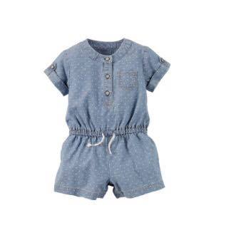 Macacão Jeans molinho Carters tamanho 9 meses