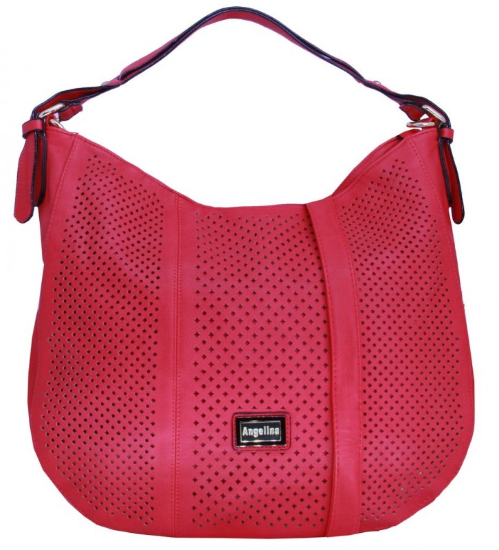 Bolsa Couro Sintético com corte a Laser - VERMELHO