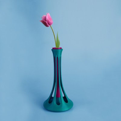 Vaso tulipa decoração impressão 3D