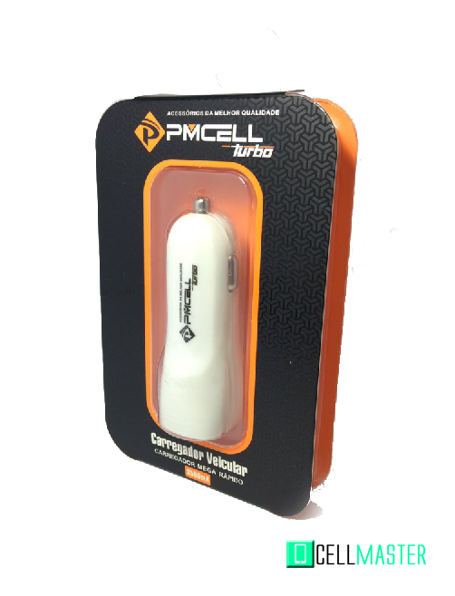 CARREGADOR VEICULAR 2 USB PMCELL TURBO 3500mAh