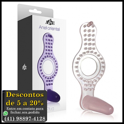 Anel Oriental com Plug em silicone - Transparente