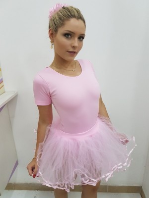 Saiote de tule com fita