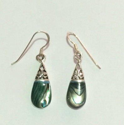Brinco Gota Pequena Pedra Abalone