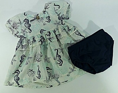VESTIDO BEBE C/CALCINHA CREME COD 56051