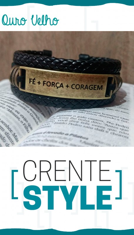 Pulseira Fé + Força + Coragem