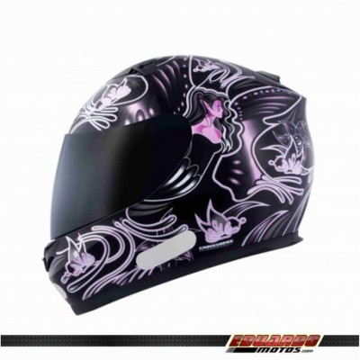 Capacete MT Blade Butterfly NEW - Black  Pink FM