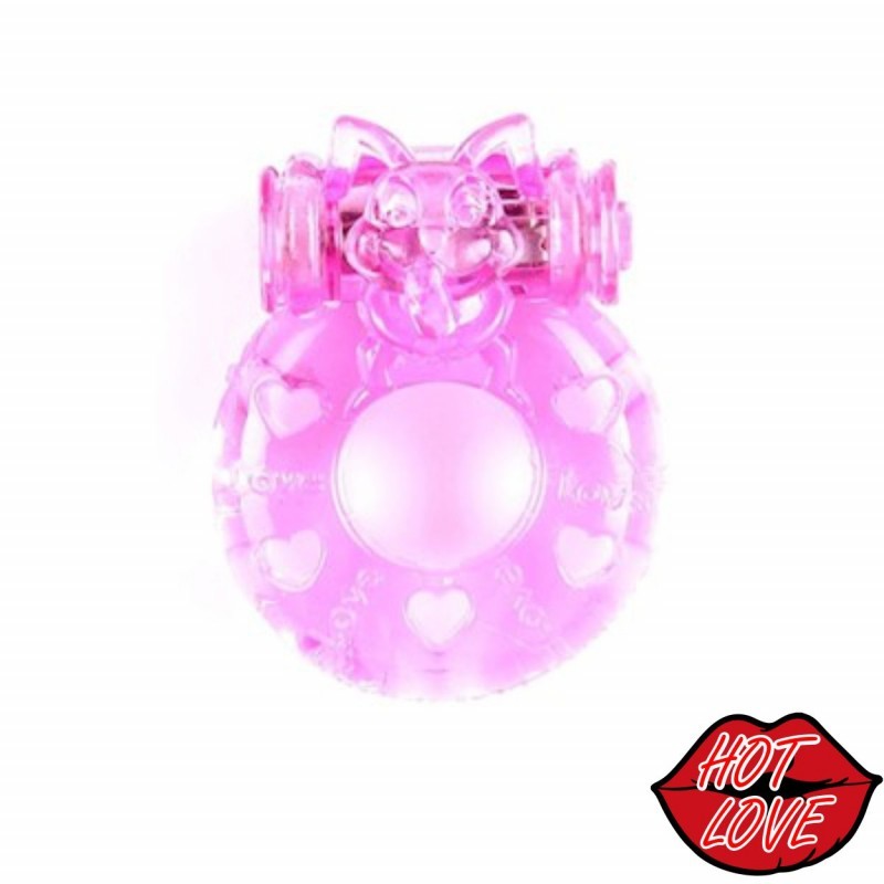 Anel Peniano com Vibrador e Estimulador de Clitóris Miss Collection