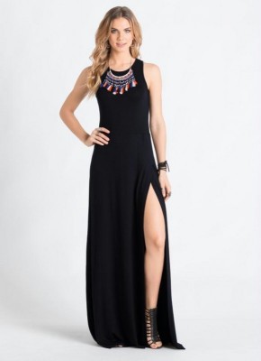 Vestido Longo com Fenda