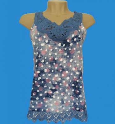 Blusa Regata Estampa Manchada