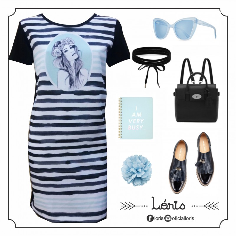 Vestido Menina Azul