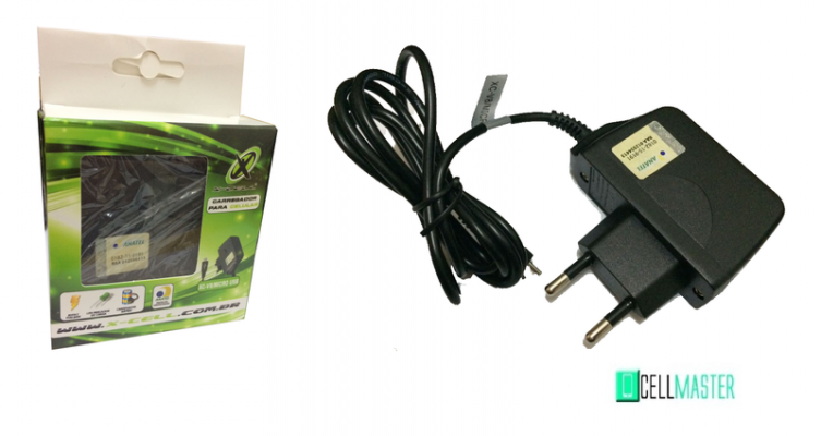 CARREGADOR PARA CELULAR V8 HOMOLOGADO ANATEL NA CAIXA XC-V8