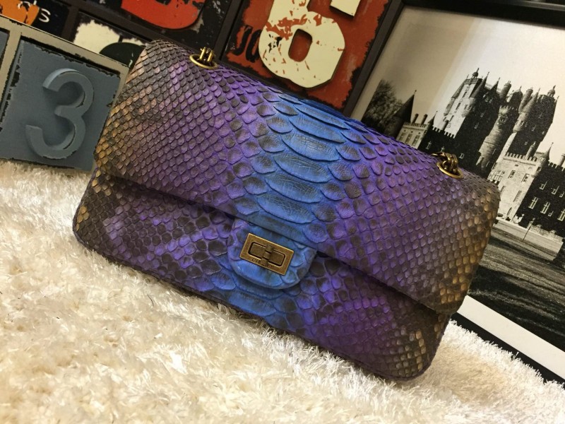 Chanel Reissue Python Roxa!!!Luxo Total!!!