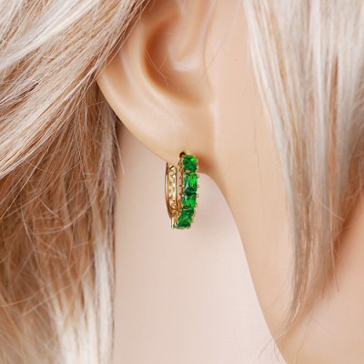 BRINCO ARGOLA ZIRCONIA VERDE/24030