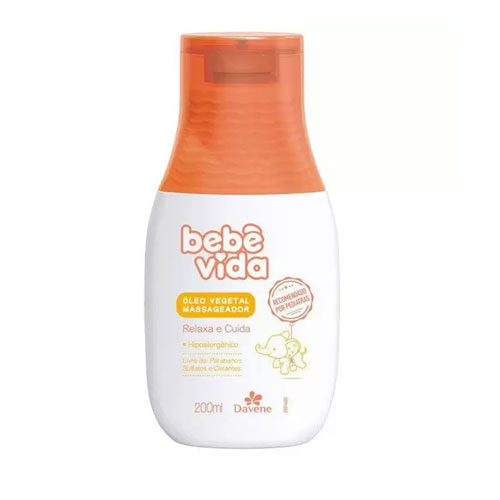 Óleo vegetal Massageador infantil - bebê vida-  relaxa e cuida 200ml - davene