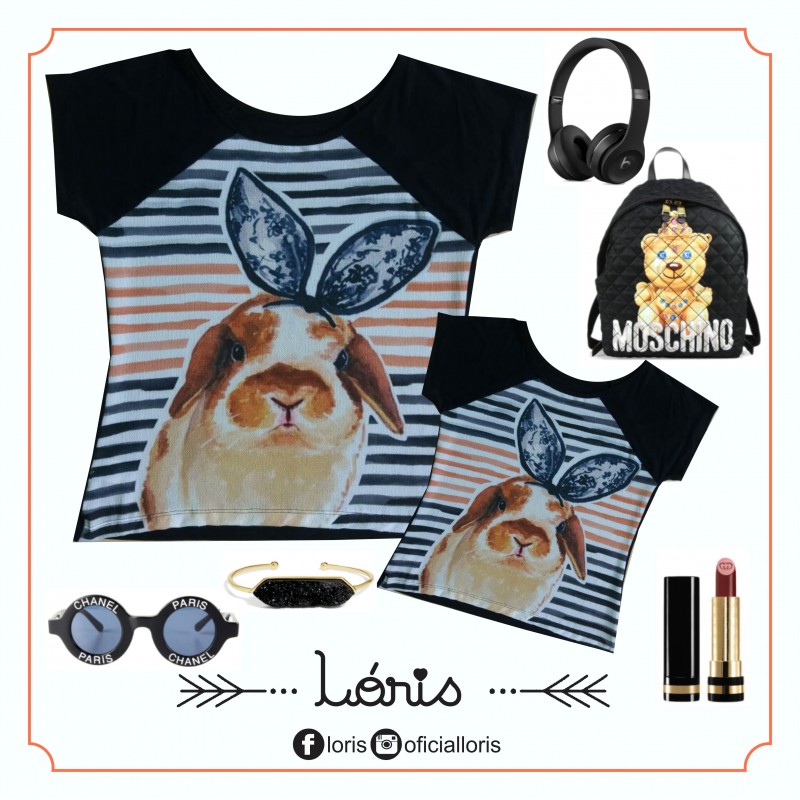 T-shirt Coelho de Orelha