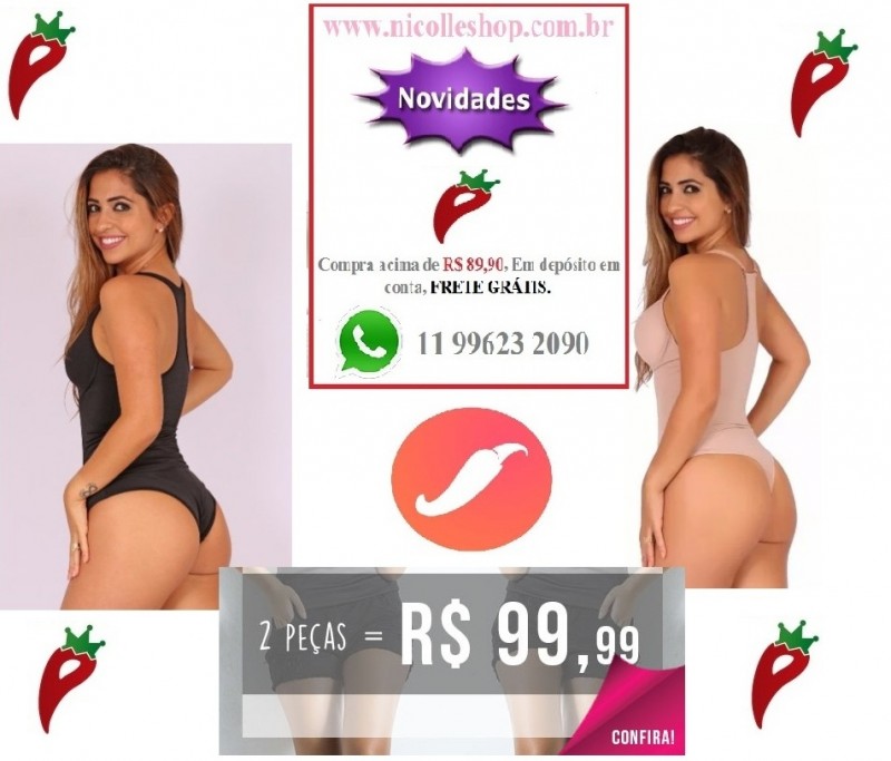 Promoção *02 Peças Body Modelador Alta Compressão Fio Dental