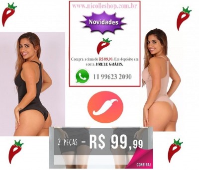 Promoção *02 Peças Body Modelador Alta Compressão Fio Dental