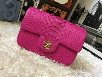 Chanel Pink Python 17cm