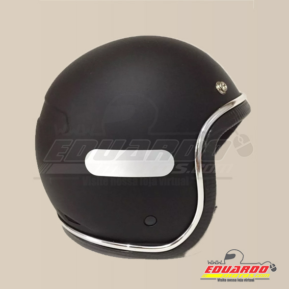 Capacete Old School Vintage Preto Fosco