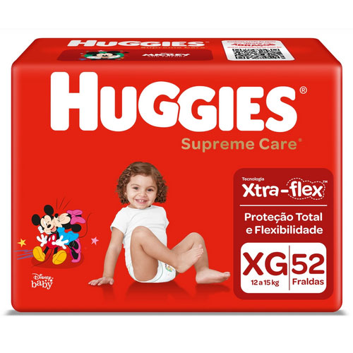 Fralda Huggies Supreme Care XG