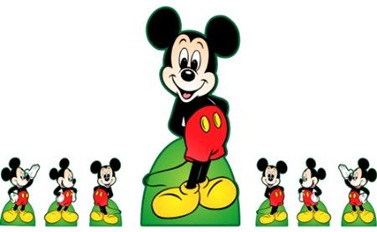 Kit Display de Chão e Mesa - MICKEY 1 - 7 Peças (Aluguel)