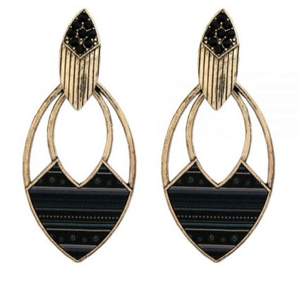 BRINCO ENY OURO VELHO PRETO