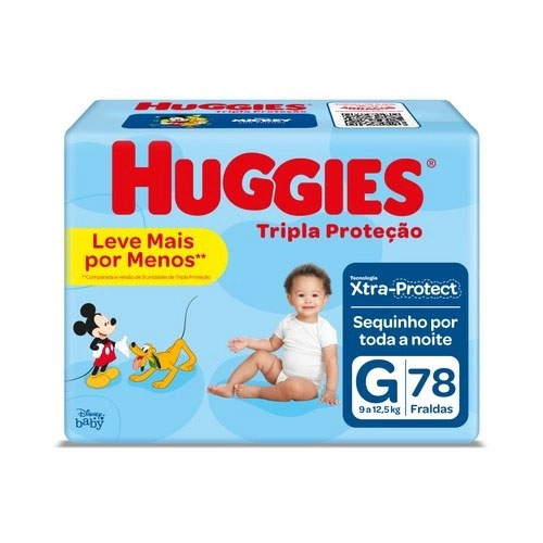 Fralda Big tripla proteção - Huggies - G