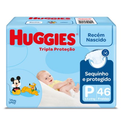 Fralda tripla proteção - Huggies - P